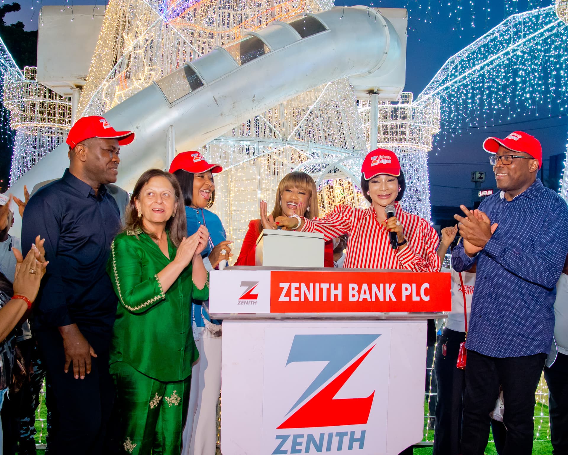 Zenith Bank Spreads Joy And Festive Cheer With Ajose Adeogun Street Light-Up