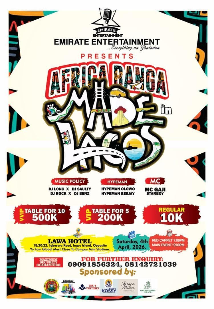 Africa Banga: Made in Lagos Set to Ignite the City as Ticket Sales Officially Open