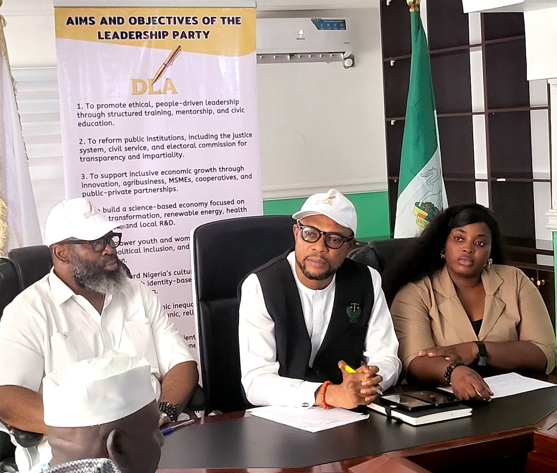 New Political Party, Democratic Leadership Alliance, Unveiled *”it’s a call to national renewal”